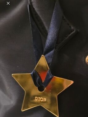 Dior Navy Ribbon with Gold Star Charm